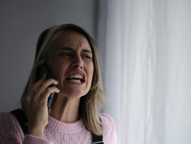 An upset wife making a phone call to an escort. Escort handling wife confrontation-guide